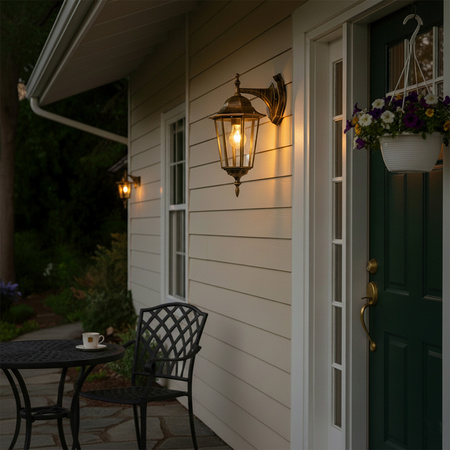 Zahradní nástěnná lampa lucerna E27, Patina BELLIS LUMILED