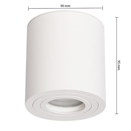 Halogenový reflektorový bodový reflektor GU10 IP54 s povrchovou montáží kulatý bílý Masterled