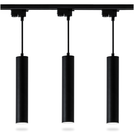 Sada osvětlovacích přípojnic 1m + 3x Soplo GU10 černá LUMILED reflektor na přípojnici