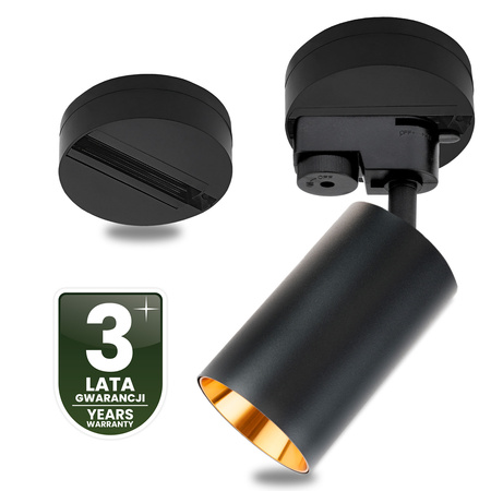 LUMILED HUMA RAIL KIT BLACK + SAGI RAIL SPOTLIGHT BLACK AND GOLD