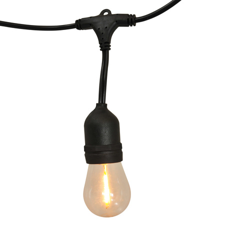 Solární venkovní zahradní světelný řetěz 10x LED 2700K se soumrakovým senzorem černý IP44 PARTY Sanico Goldlux