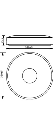Stropní svítidlo LED Plafond 24W 2800lm 4000K SceneSwitch Black Coiner Philips