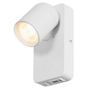 Nástěnná povrchová lampa na čtení GU10 USB bílá matná Timo Masterled