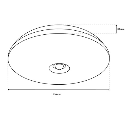 LED Plafond Povrchová montáž 24W NOTUS 2 Round Motion Sensor IP44 33 cm LUMILED