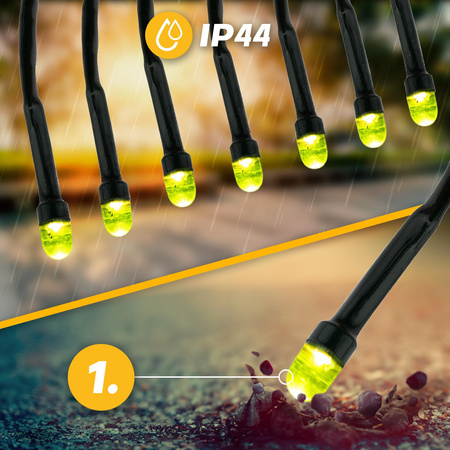 LED Solární řetěz, 7x LED Ozdobné Bodové Světla ORNIS LUMILED