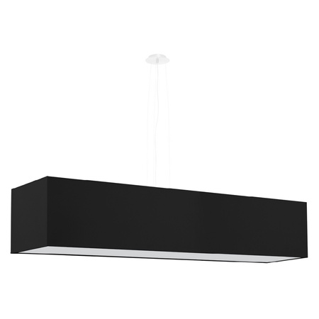 SANTA LED závěsné stropní svítidlo 5xE27 obdélníkový lustr 120 cm černý SOLLUX