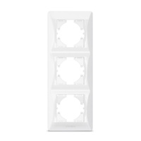 Horizontální rámeček zásuvky Trojitá povrchová montáž bílá BINERA VIDEX