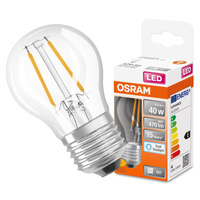E27 P45 CL LED žárovka 4W = 40W 470lm 6500K Studená bílá 300° vlákno OSRAM STAR