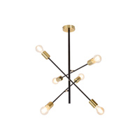 Stropní závěsné svítidlo 6 x E27 Black Industrial Lanny Rabalux
