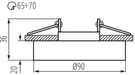 Halogenová bodová LED dioda GU5,3 Round Black Morta Kanlux k montáži pod omítku