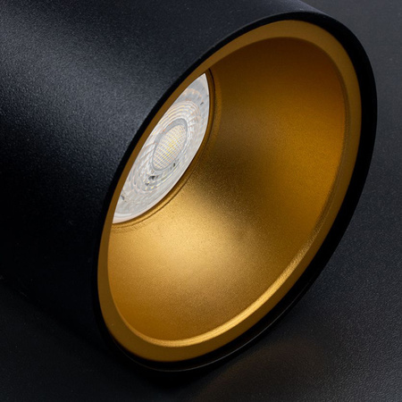 Halogenové svítidlo pro povrchovou montáž hliníková SPOT TUBA pro LED GU10 černá - zlatá