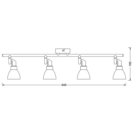 Stropní svítidlo Nástěnný svícnový reflektor 4xG9 1.9W 800lm 2700K Teplá bílá SPOT LEDVANCE