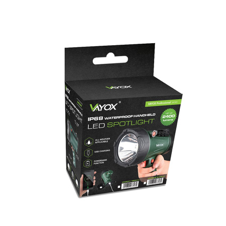 LED vyhledávací svítilna dobíjecí dílenská svítilna USB 15W 1200lm IP68 Camping Lamp VA0041 Vayox