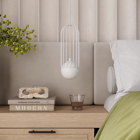 BRINA 1 G9 Bílá moderní stropní závěsná lampa SOLLUX