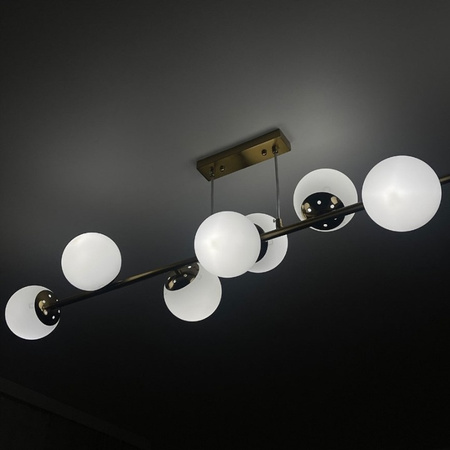 Masterled 8x E27 Zlatá závěsná lampa Bali