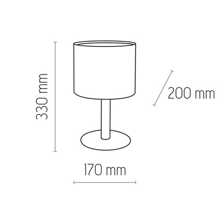 VAIO NATURE Stolní lampa na noční stolek Stínidlo béžové a černé Classic E27 5192 TK Lighting