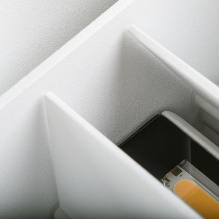 Svítidlo na fasádní LED svítidlo REKA Bílé NAHORU A DOLŮ 7W 500lm 840 Neutrální bila IP54 Kanlux