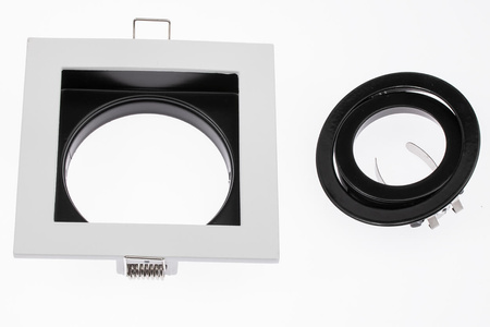 Halogenová Podhledové svítidlo GU10, Nastavitelná Čtvercová Bílá GEMINUS LUMILED