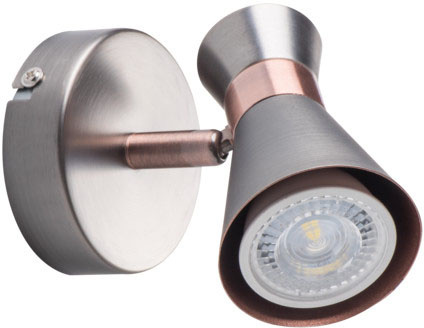 Nástěnné svítidlo Stropní svítidlo Nastavitelné LED GU10 Stříbrná měď Mileno Kanlux