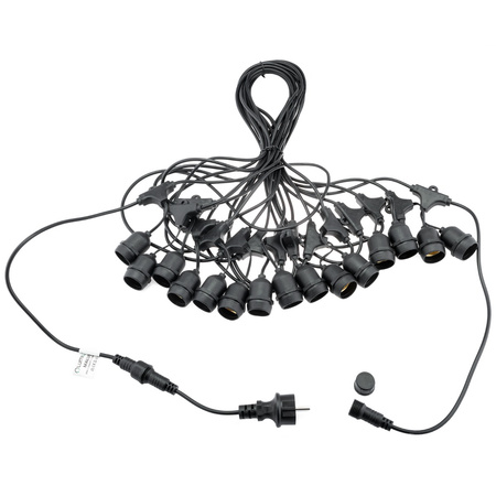 Venkovní řetěz 15m, 15x E27 MALUS LUMILED