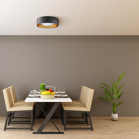 Stropní svítidlo LED PLAFON Lamp TULUZA 18W 1850lm 4000K 32cm Black GOLDLUX (Polux)