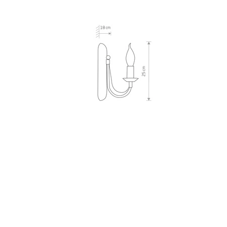 Nástěnná lampa ARES 202 Nowodvorski Černá a zlatá E14 Nástěnná lampa Steel Glamour