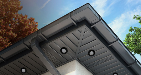 Halogenové Hermetické Koupelnové svítidlo IP44, Černá AQUS + LED GU10 3W 4000K LUMILED