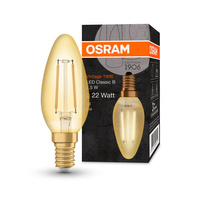 LED žárovka E14 B35 2,5W = 22W 220lm 2400K Warm 360° Filament OSRAM Vintage 1906