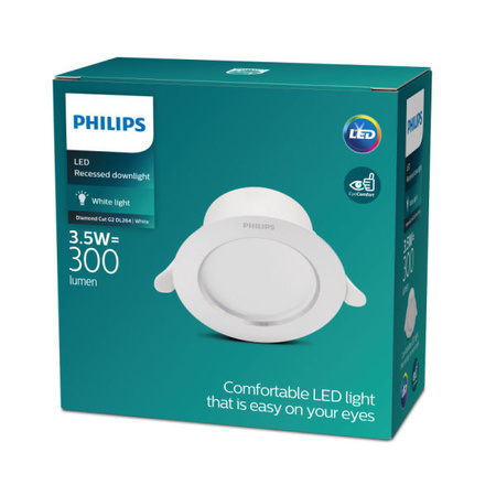 LED panel Zapuštěné LED svítidlo DIAMOND CUT 4,5W 4000K 10,5cm Round Downlight PHILIPS