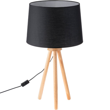 Stojací lampa E27, Nastavitelnou Výškou Černá CLARA LUMILED