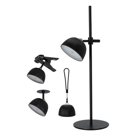 Stolní lampa LED 3,5 W 220 lm CCT 120° dobíjecí černá IP54 Lizbona Kobi