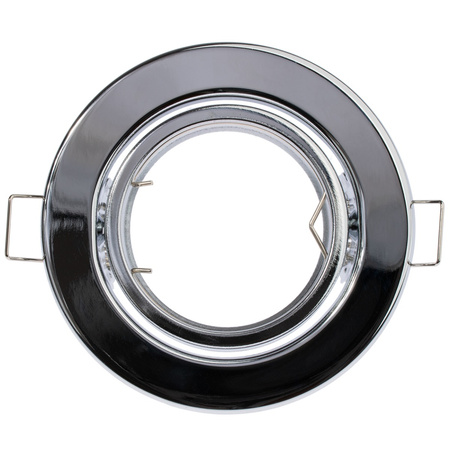 Svítidlo HALOGEN. zapuštěné. pohyblivé. kulaté. chrom. plech GU10 MR16