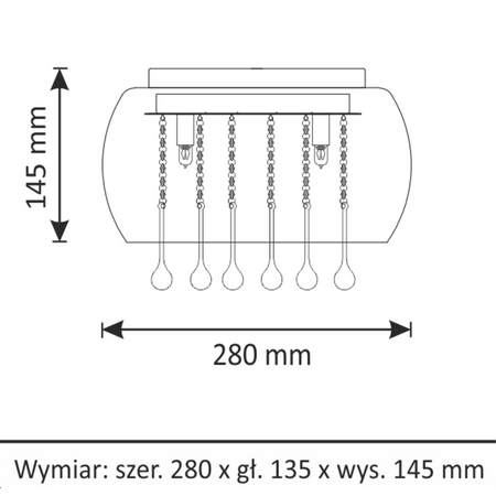 Nástěnné svítidlo nástěnné svítidlo JULIA sklo chromové krystaly 2x G9 GOLDLUX (Polux) 5901508317438