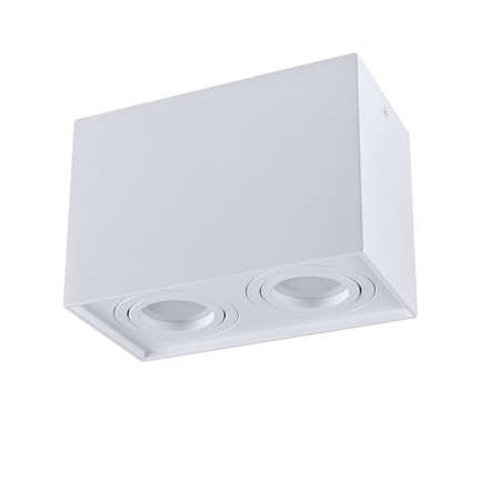 Přisazené stropní svítidlo Hadar Q2 2xGU10. pohyblivé. obdélníkové. bílé