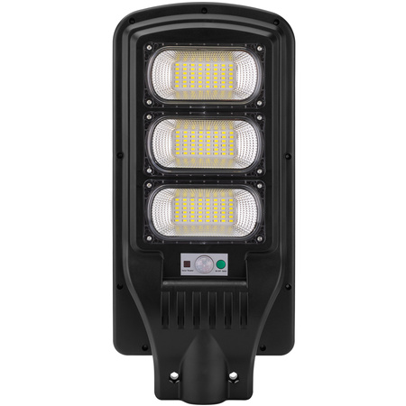 LED solární pouliční lampa 1200W 6500K Lucerna s držákem a dálkovým ovládáním