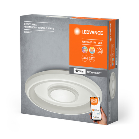 LED stropní svítidlo ORBIS STEA 32W 3350lm RGB CCT 48.5cm SMART+ WIFI LEDVANCE