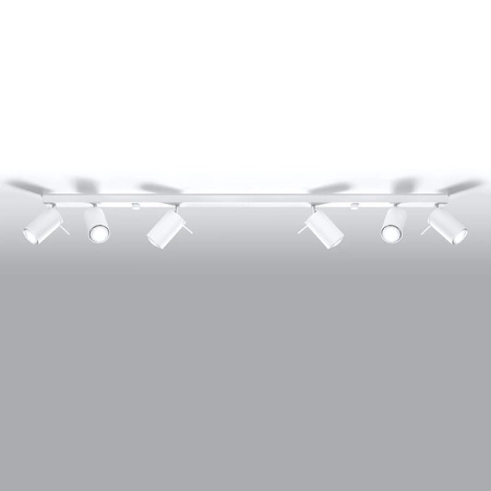 Svítidlo pro povrchovou montáž RING 6L 6xGU10 Reflektor Halogenový pohyblivý pásek Minimalistická bílá SOLLUX