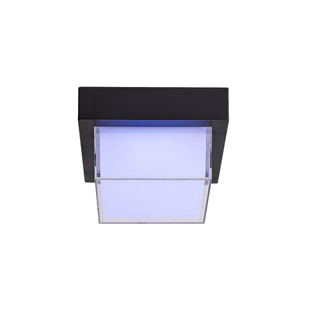 LED venkovní zahradní stropní svítidlo DURBE 10W RGB+CCT IP54 WIFI+BLUETOOTH čtvercové černobílé RABALUX