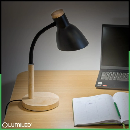 Stolní lampa Školní kreslící stůl Dekorativní E27 NIKO Černá Lumiled