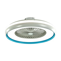 45W stropní ventilátor s vestavěným CCT LED světlem a RF dálkovým modrým kroužkem VT-5022 V-TAC