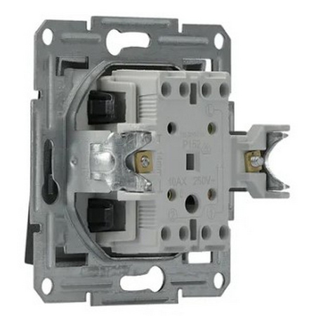 Světelný spínač jednoschodový jednopólový bez rámu Asfora pro zapuštěnou montáž IP20 antracit