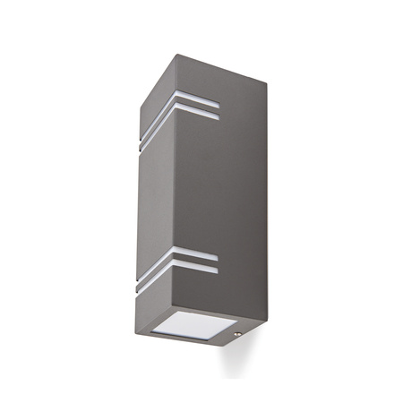 Zahradní venkovní nástěnné svítidlo 2x GU10 IP44 Grey Quazar Kobi