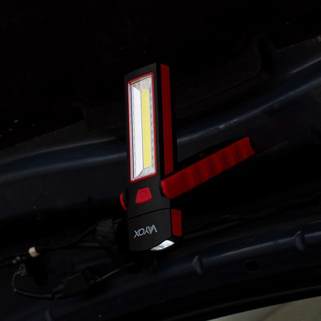 Dobíjecí dílenská svítilna skládací magnet COB + LED VA0101 Vayox