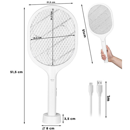 Elektrická insekticidní past na komáry Mouchy Světlo UV USB IKV-959 VAYOX