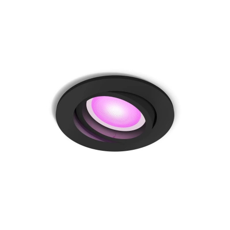 Zapuštěná montáž LED pod omítku 4,2 W 400 lm IP20 Bílá a barevná Ambiance RGB + TW Black Smart SMART Zigbee Bluetooth Centura Philips HUE