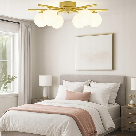 Lustr Stropní závěsné světlo Dekorativní 6x G9 Gold Bali Masterled