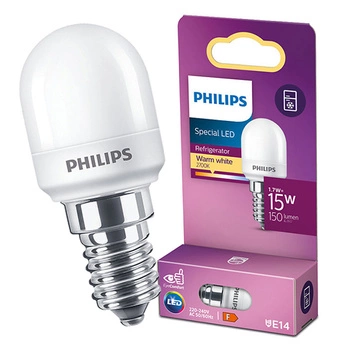 LED žárovka E14 BALL 1.7W = 15W 150lm Teplá bílá 2700K 240° - lednice. mrazák