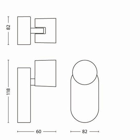 LED STAR stropní svítidlo 4,5W 2700K stmívatelné reflektorové svítidlo pohyblivé bílé PHILIPS