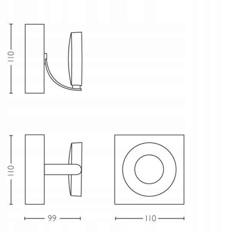 LED stropní svítidlo 4,5W 2700K stmívatelné CLOCKWORK Movable White PHILIPS