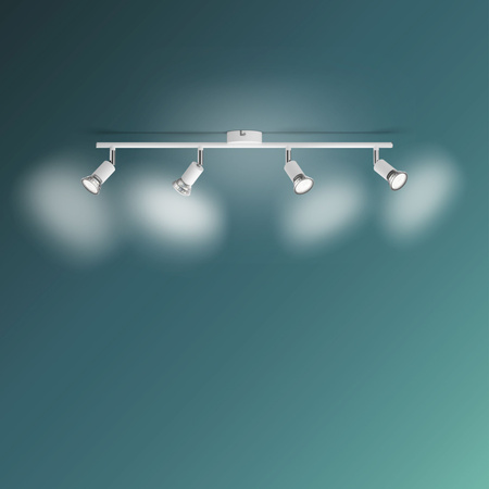 Stropní svítidlo LIMBALI 4x GU10 Nástěnné svítidlo Reflektor pohyblivý Bílá PHILIPS